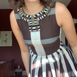 Beautiful Anthropologie beaded plaid dress